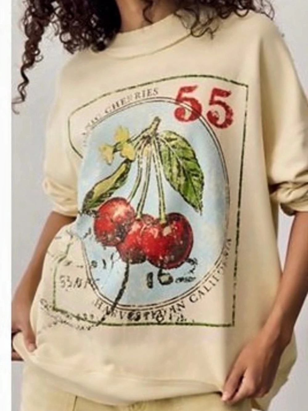 We The Free Palm Spring Turtleneck Graphic Pullover NWT Oversized S